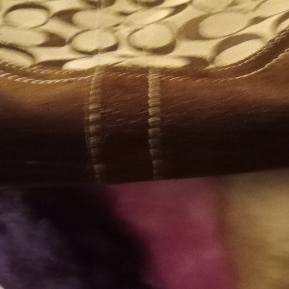 Vintage Coach Soho Brown Suede EUC Signature Slim Mini Buckle Shoulder Bag - Picture 7 of 11